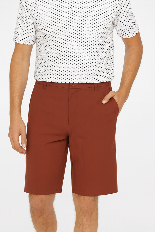 Vintage Brown - Red Casual Shorts