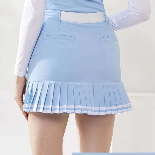 Bulk Custom Custom-made women's summer elastic waistband figure-hugging women's sporty pleated skirts, girls' high-waisted golf skirts, running and tennis skirts for women with Logo Embroidery - Manufacturer Qiandao
