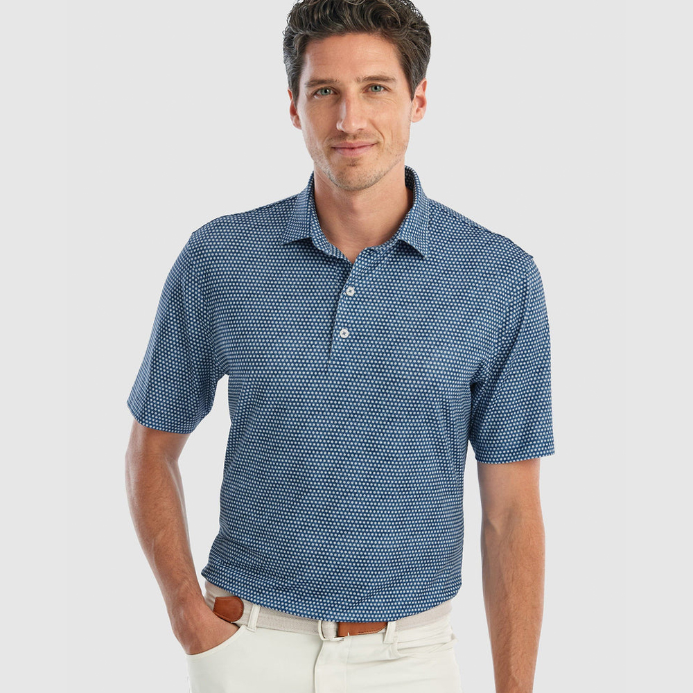 Luxury Embroidery Logo 100% Polyester Mens for Polo 4 Way Stretch Quick Dry Regular Fit Custom Logo Golf Shirt with Printed