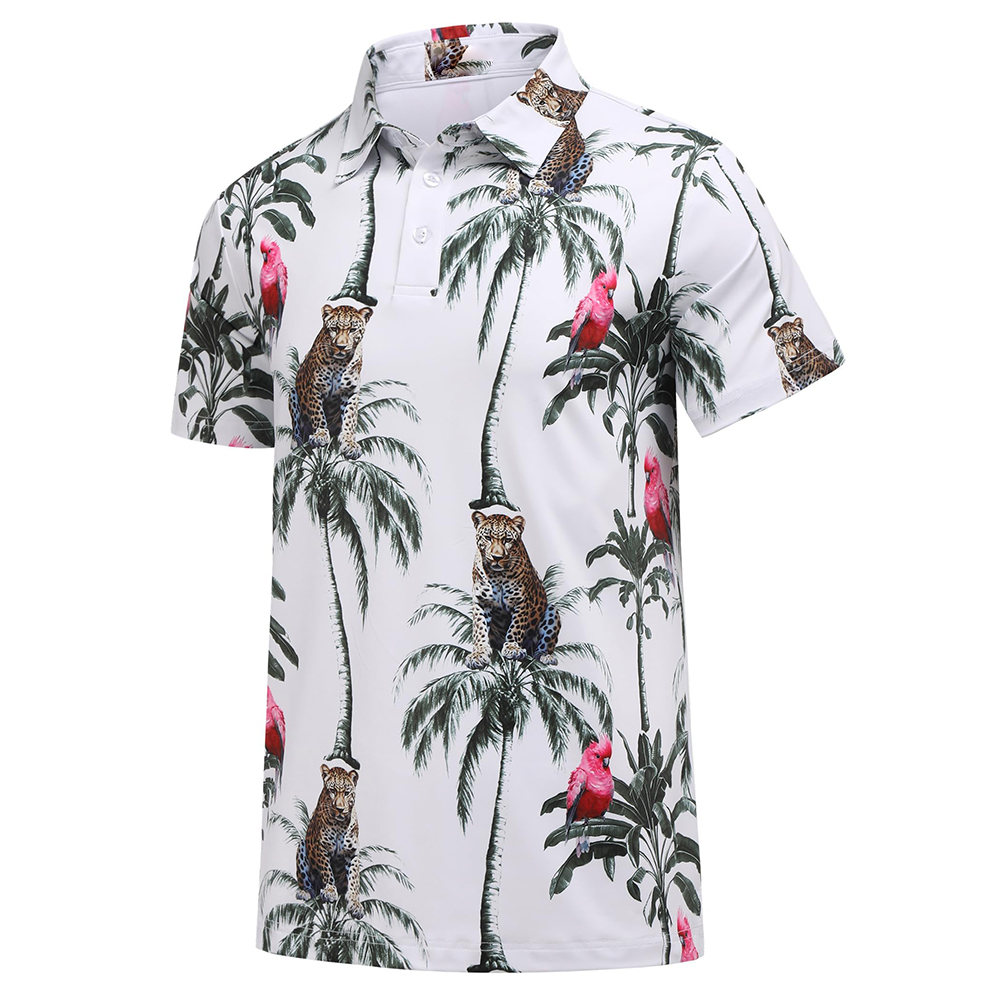 Custom Embroidered logo Performance Vintage Printed Casual Men's Latest Style Short Sleeve Polo Shirts Oem Supplier Golf Wear