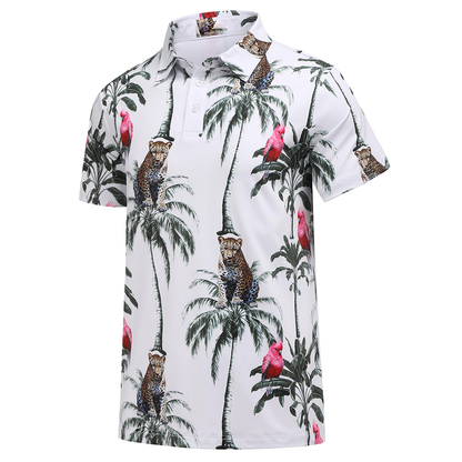 Custom Embroidered logo Performance Vintage Printed Casual Men's Latest Style Short Sleeve Polo Shirts Oem Supplier Golf Wear