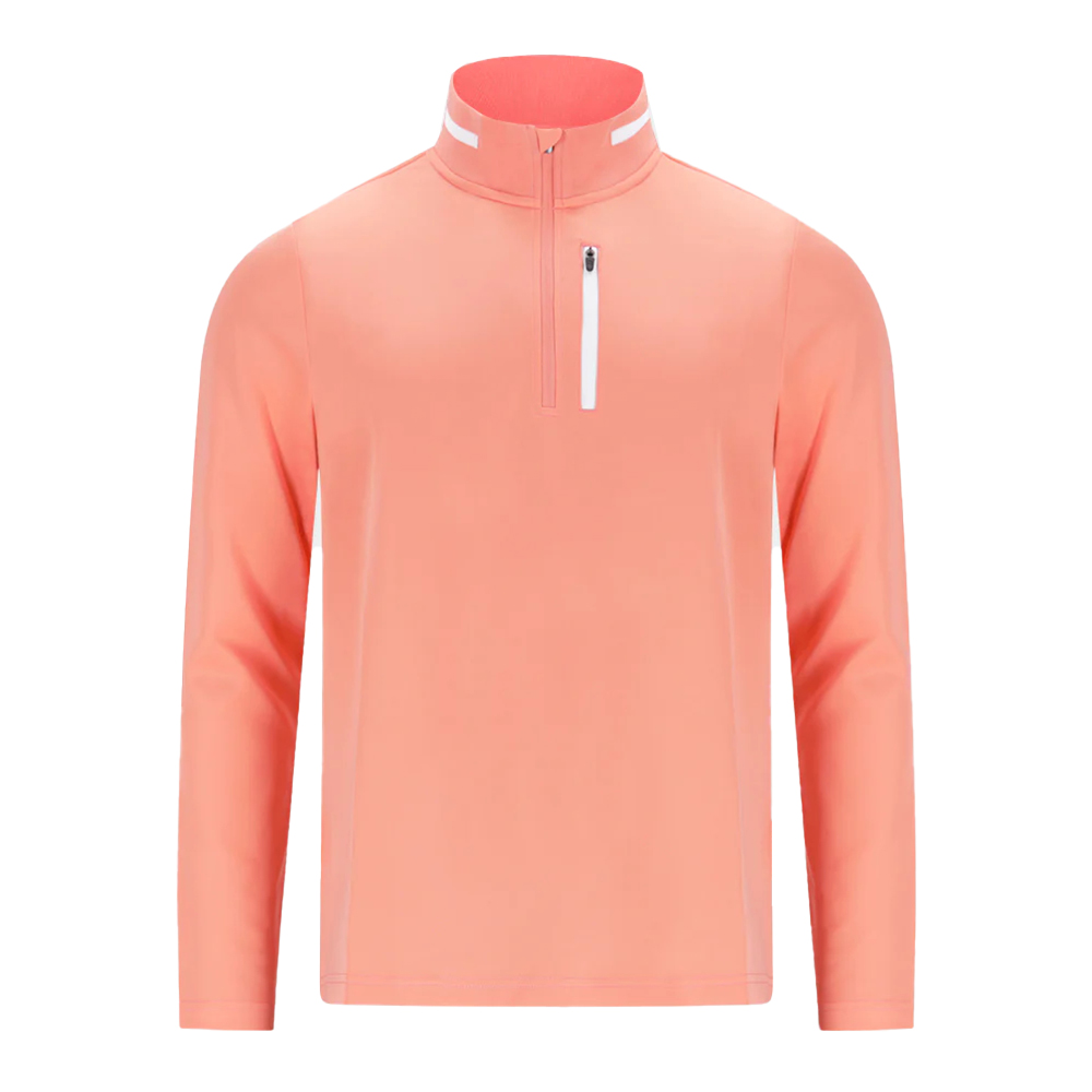 Custom High Quality logo Printed Plain Color Sports Golf Long Sleeve 1/4 Zip Collar With Pocket Pullover Sportswear Sweatshirt