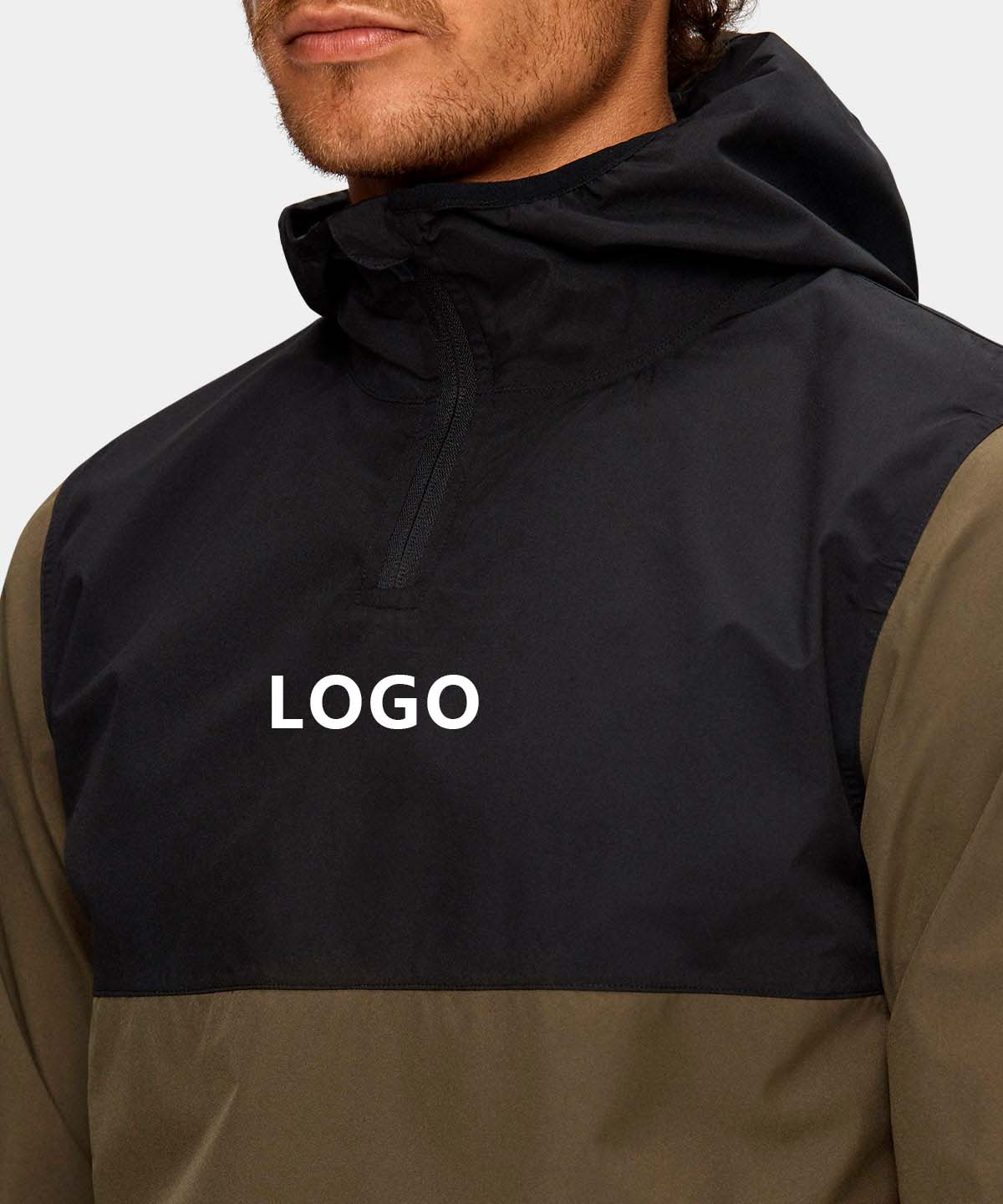 Custom Logo Sport Golf Wear Windproof High Quality Luxury 1/4 Quarter Zip Collar Hoodie Pullover Sweatshirts for Men