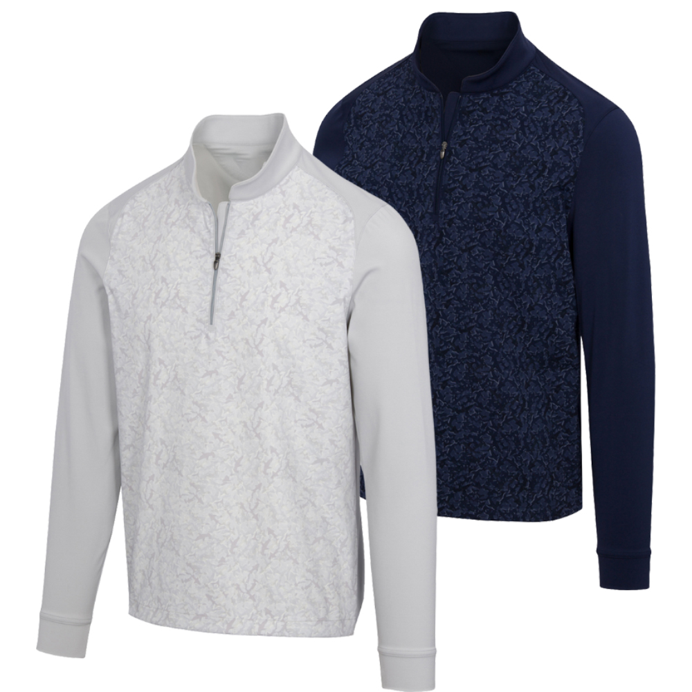 Custom Men's 1/4 Chest Quarter Zip Collar Pullover Vintage Print Full Print Men's Outdoor Sports Sweatshirt