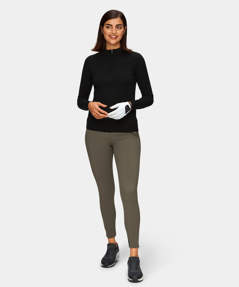Custom High Quality Long Sleeve Ladies Embroider Golf 1/4 Zip Pullover Quarter Zip Activewear Mock Neck Sweatshirt Women