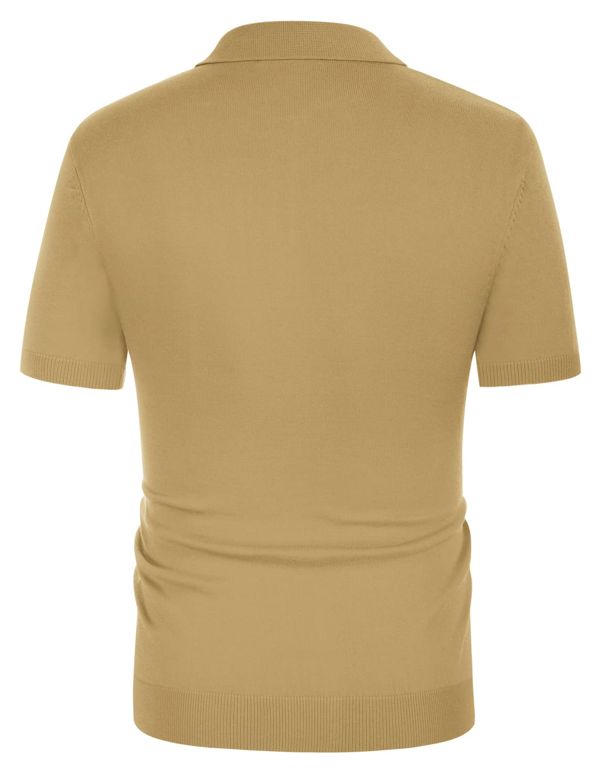 OEM Breathable Soft Lightweight Comfortable Short Sleeve Khaki 3 Buttons Placket Fastening Polo Shirts Custom logo