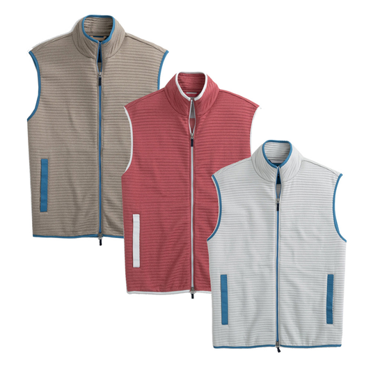Customized men's windproof and lightweight golf vests, sleeveless jackets with pockets, soft shells and hiking pockets