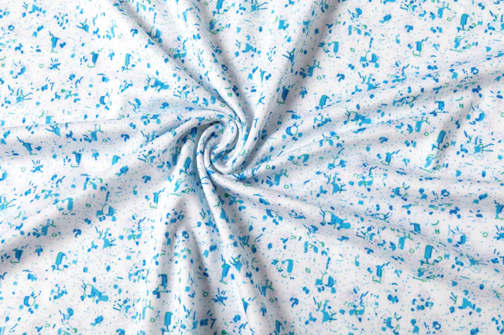 Blue Splatter Polo Shirt - Antimicrobial Quick Dry Slim Fit for Men