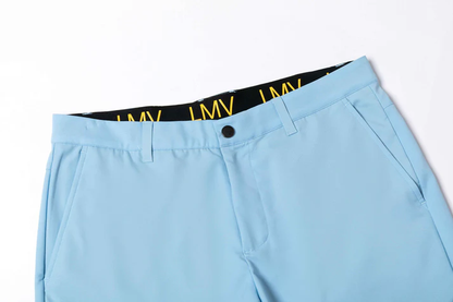 Light Blue Trousers with Contrast - Colored Waistband