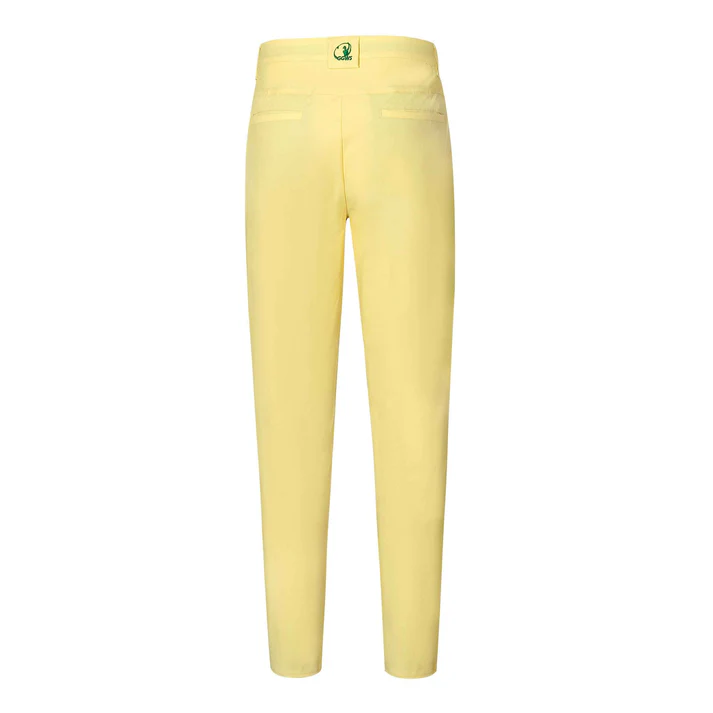 Cream Yellow Wrinkle - Resistant Straight - Leg Casual Pants