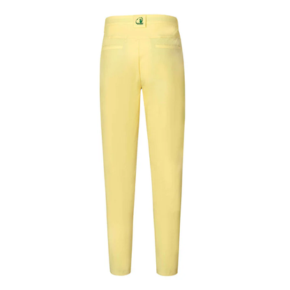 Cream Yellow Wrinkle - Resistant Straight - Leg Casual Pants