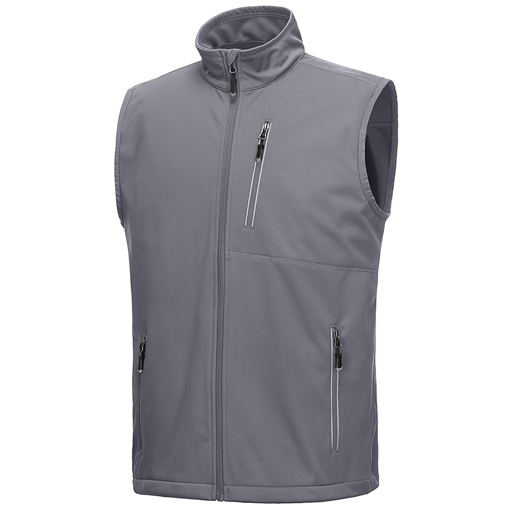 Men's customized logo zipper vests, with breathable embroidery, windproof and reversible, golf jackets, sleeveless design
