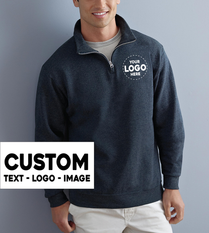 High Quality Custom Men's Half Zip Neck Pullover Sweatshirt Golf Clothing for Winter with Digital Print Quarter Zip Design