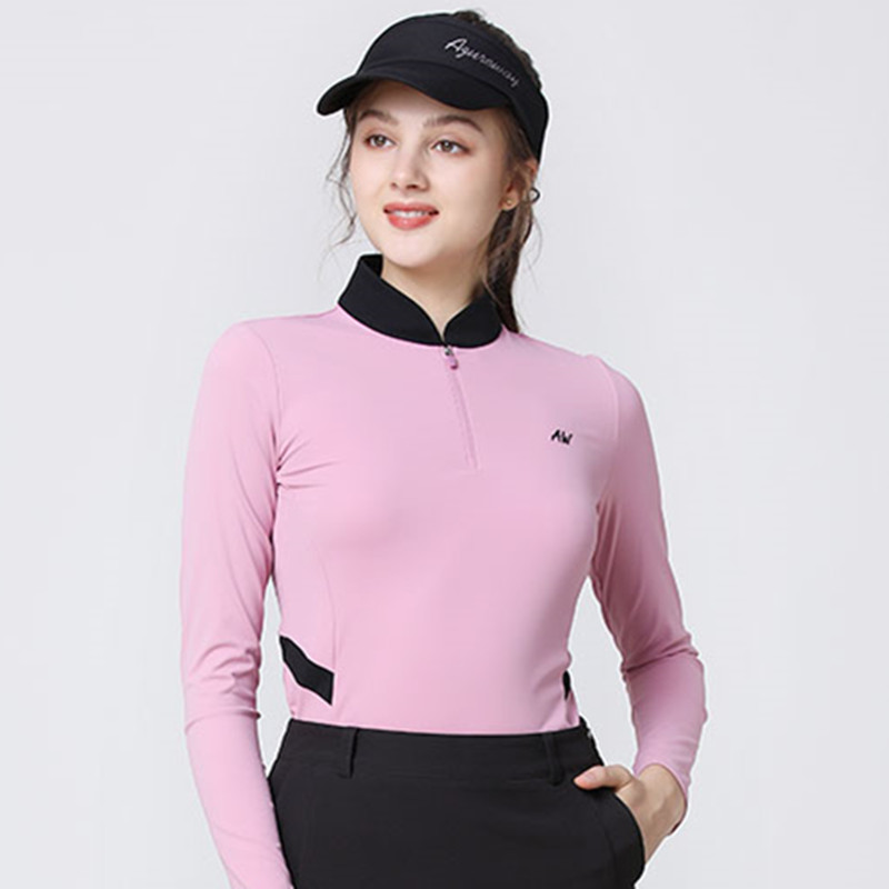 Custom Design Women New Autumn Golf Clothing Set Clothes Blade Collar Polo Golf Shirt for Woman
