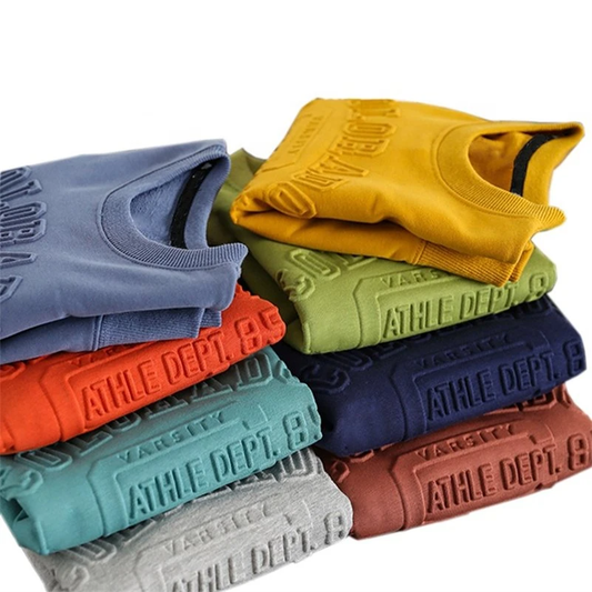 Custom 3d Emed logo Men Fleece Oversized Crewneck Sweater Men's Hoodies Sweatshirt