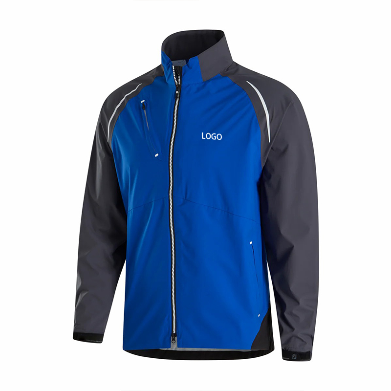 Custom OEM Breathable Men's Windbreaker Jacket Water-Proof Golf Sports Activity Coat Front for Hiking Fishing Spring Weather