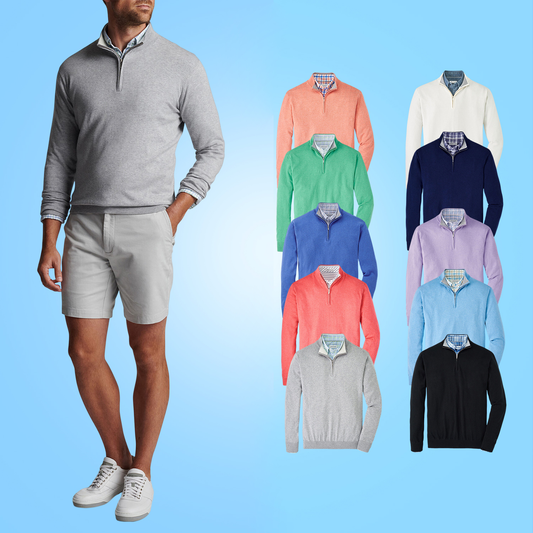 Custom Logo Men's Long Sleeve Pullover Golf for Polo 100% Solid Cotton Winter Sweater with Anti-Shrink & Breathable Features