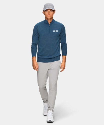 Custom Logo Print Luxury Long Sleeve Vintage Sportswear Quarter Zip Sweatshirts Professional Soft Shell 1/4 Zip Golf Pullover