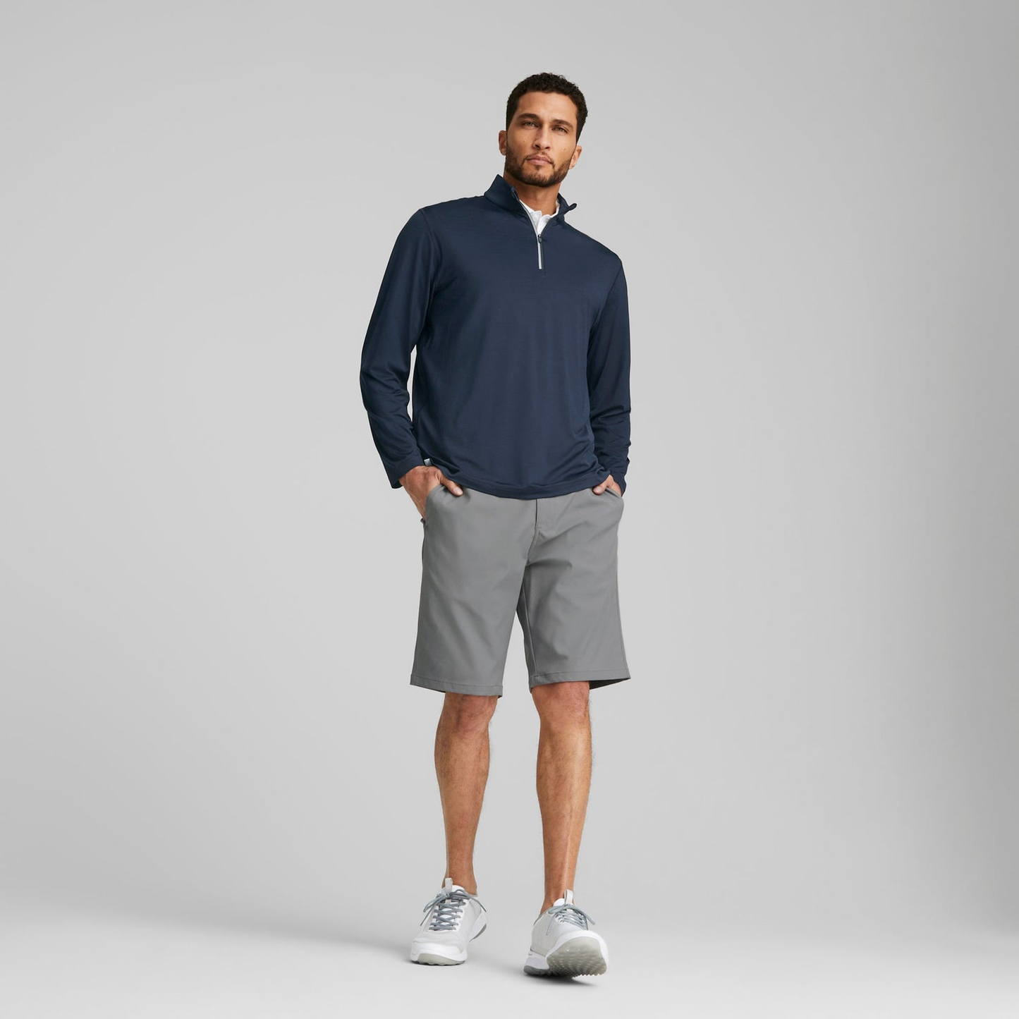 OEM Custom logo High Quality 1/4 Quarter Zip Neck Pullover Men Golf Athletic Sweater Sweatshirt Pullover for Men