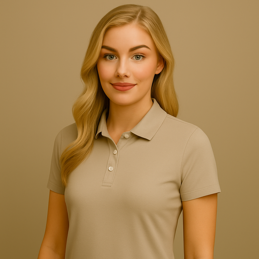 Women's casual short-sleeved high-performance polo shirts, quick-drying and wrinkle-resistant, with solid colors and patterns, made of polyester, featuring a washing process and customized logos, suitable for summer