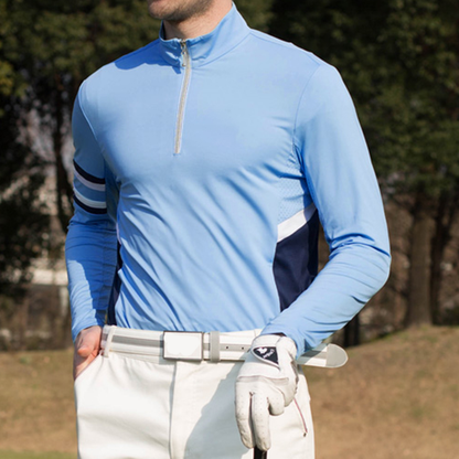 Custom Design Knitted Cotton Polyester Cashmere Plain Zip Neck Plus Size Oversized Mens Golf Sweatshirt