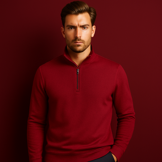 Oem Men's Golf Quarter 1/4 Zipper Heather Fleece Half Zip Sweatshirt Pullover