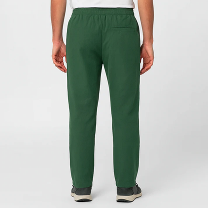 Vintage Green Linen Drawstring Cropped Pants