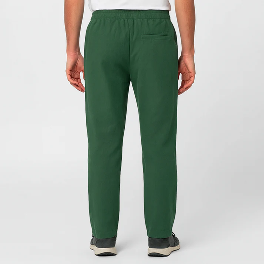 Vintage Green Linen Drawstring Cropped Pants
