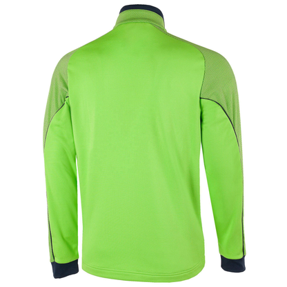 OEM Men's Performance Golf Sweatshirts Quick Dry Active Long Sleeve 1/4 Quarter Zip Pullover Green Printed Pattern for Autumn
