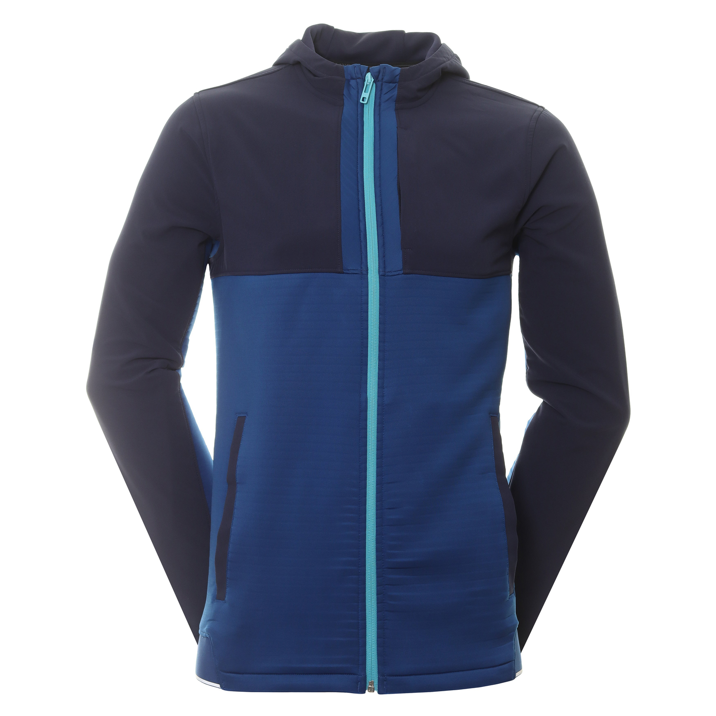 Custom logo Print Long Sleeve Golf Hoody Black Vintage Double Zip up Hoodie for Men