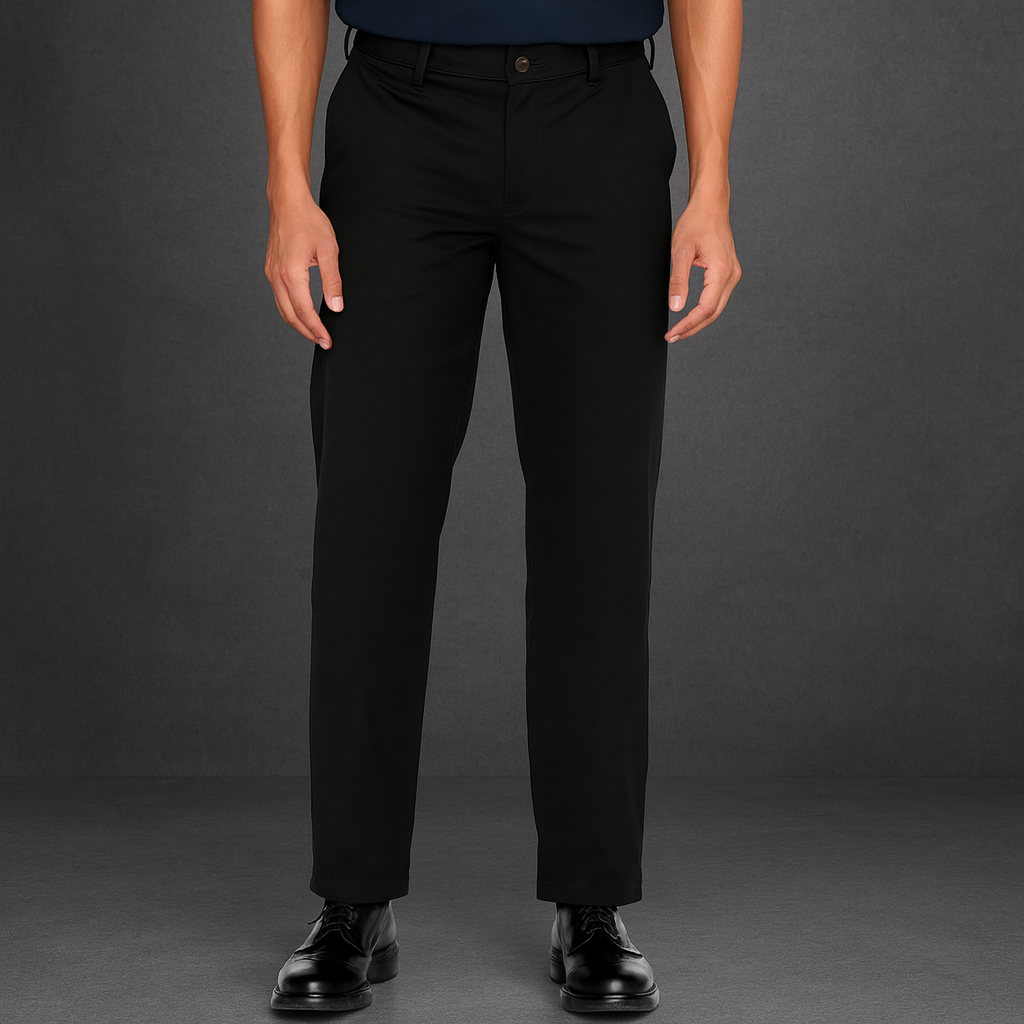 Men's high-quality khaki long pants, casual cotton, mid-rise, flat-bottomed, fashionable and customized with 6 work pockets, outdoor work pants