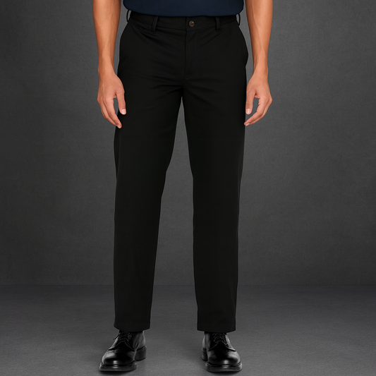 Men's high-quality khaki long pants, casual cotton, mid-rise, flat-bottomed, fashionable and customized with 6 work pockets, outdoor work pants