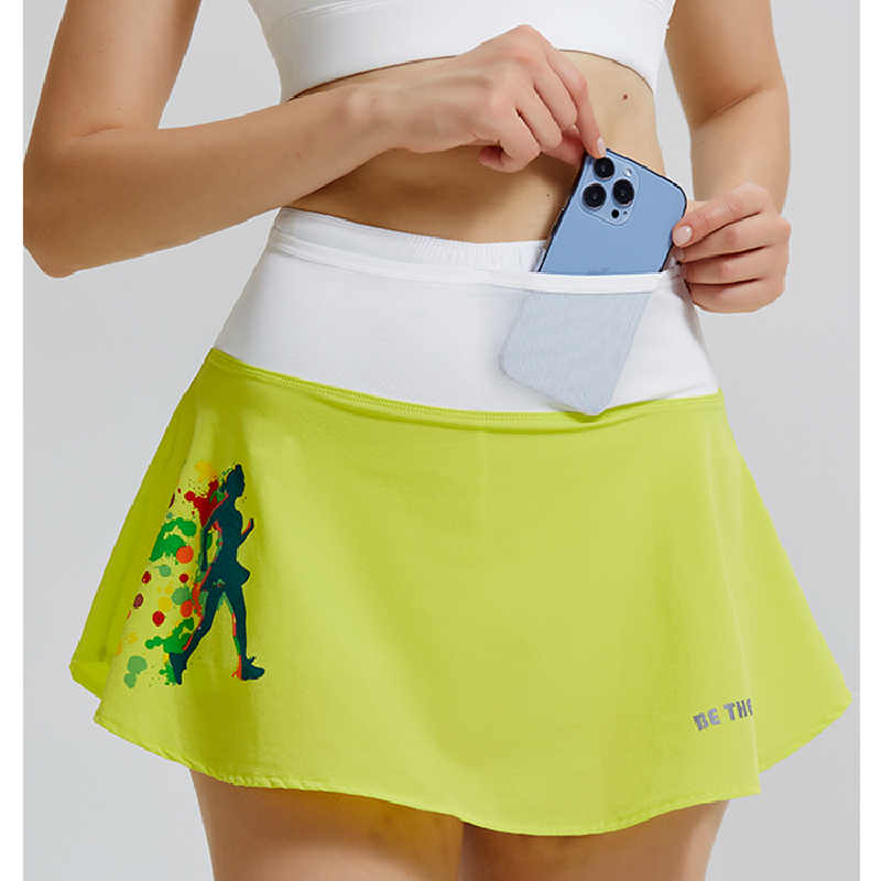 Custom-made high-waisted, comfortable inner wear, short, lightweight, quick-drying sportswear, including formal half skirts for golf, running, fitness as well as pleated tennis skirts