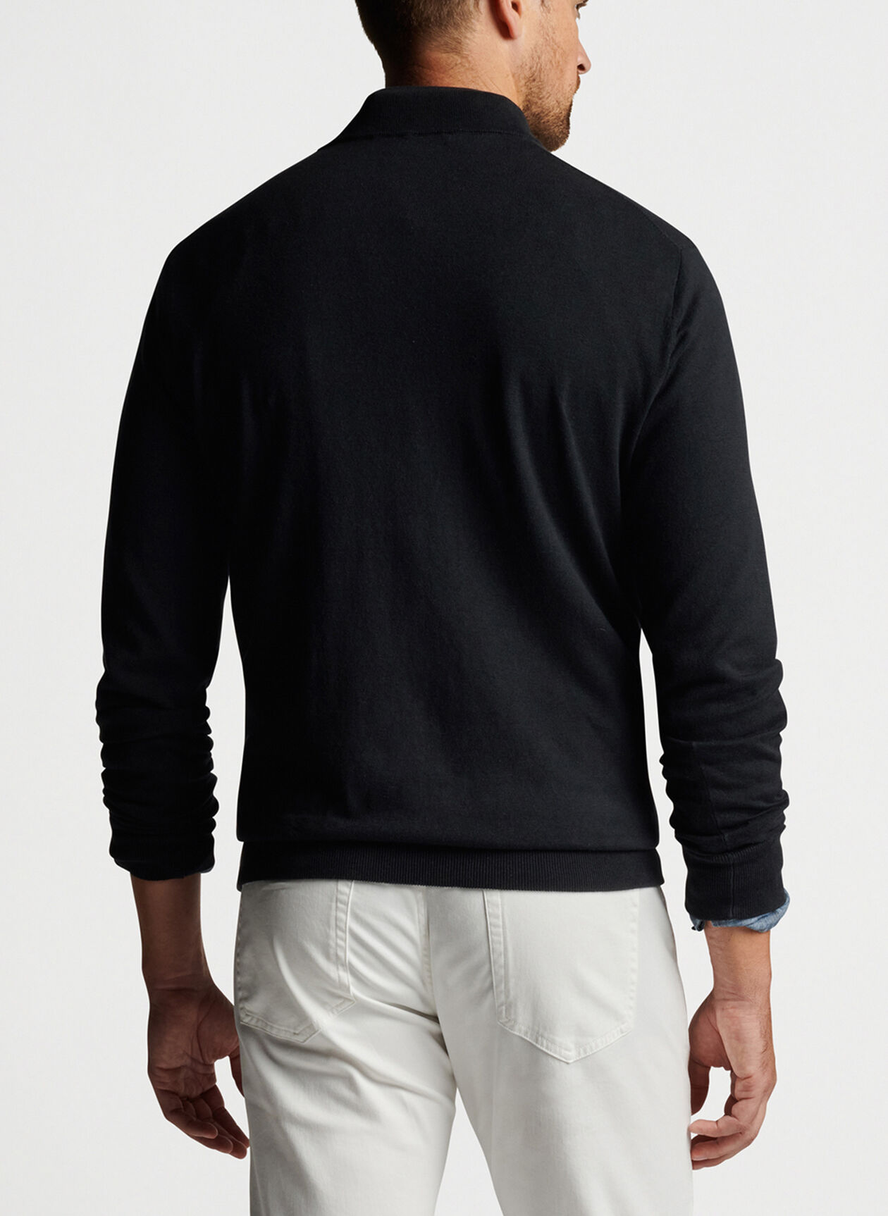OEM Plus Size Custom Spandex Cotton Blend Knit Thick 1/4 Zip Sweater Pullover Golf Sweatshirt for Men Homme