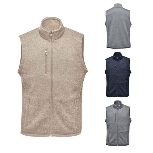 New customized high-quality men's full-zip wool casual vests in 2024