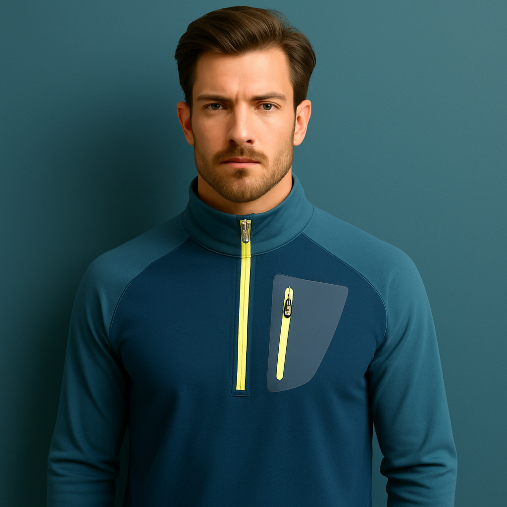 Custom logo Print Sport Long Sleeve Half Zip Running Sweatshirt Golf Pullover for Men