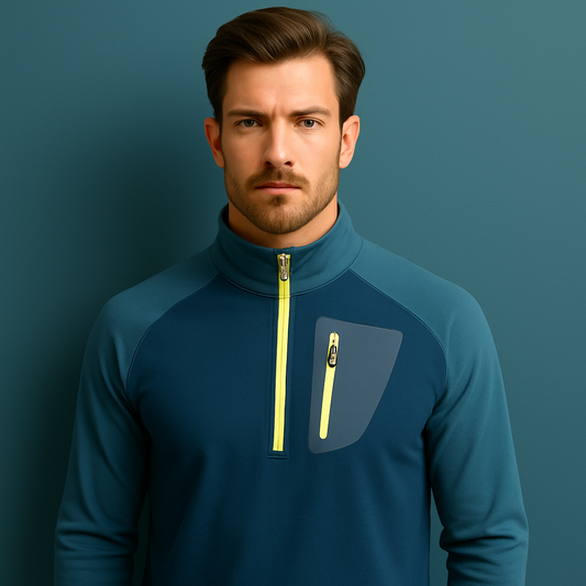 Custom logo Print Sport Long Sleeve Half Zip Running Sweatshirt Golf Pullover for Men