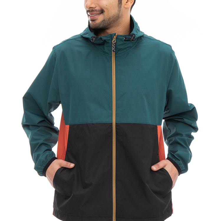 OEM Fashion New Waterproof Tactical Skin Jacket Men Raincoat Thin Coat Patchwork Windbreaker Jacket