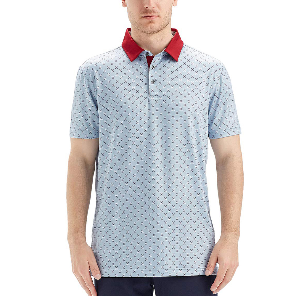 Luxury Manufacturer Nylon Spandex Fashion Mens Custom logo Embroidered Golf Personalised Polo t Shirt