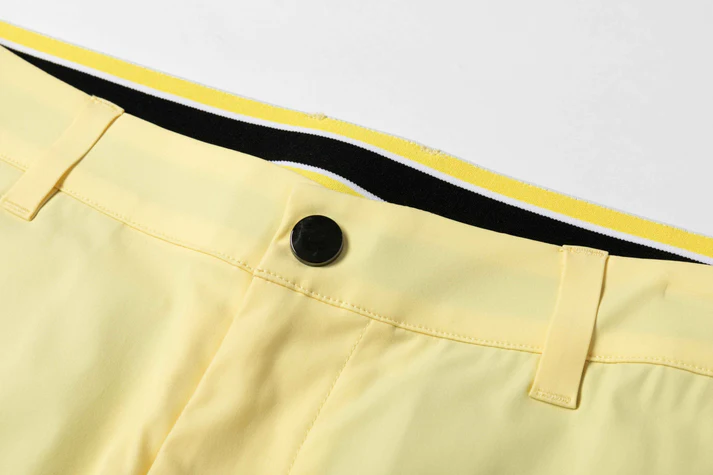 Cream Yellow Wrinkle - Resistant Straight - Leg Casual Pants