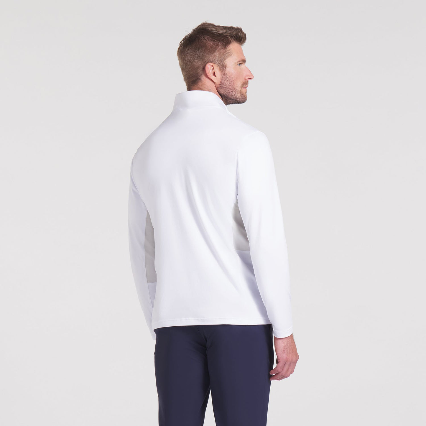 OEM Spandex Polyester Customizable Athletic Men Lightweight Team Team White Glow Quarter Zip Pullover Men Golf Sweatshirt