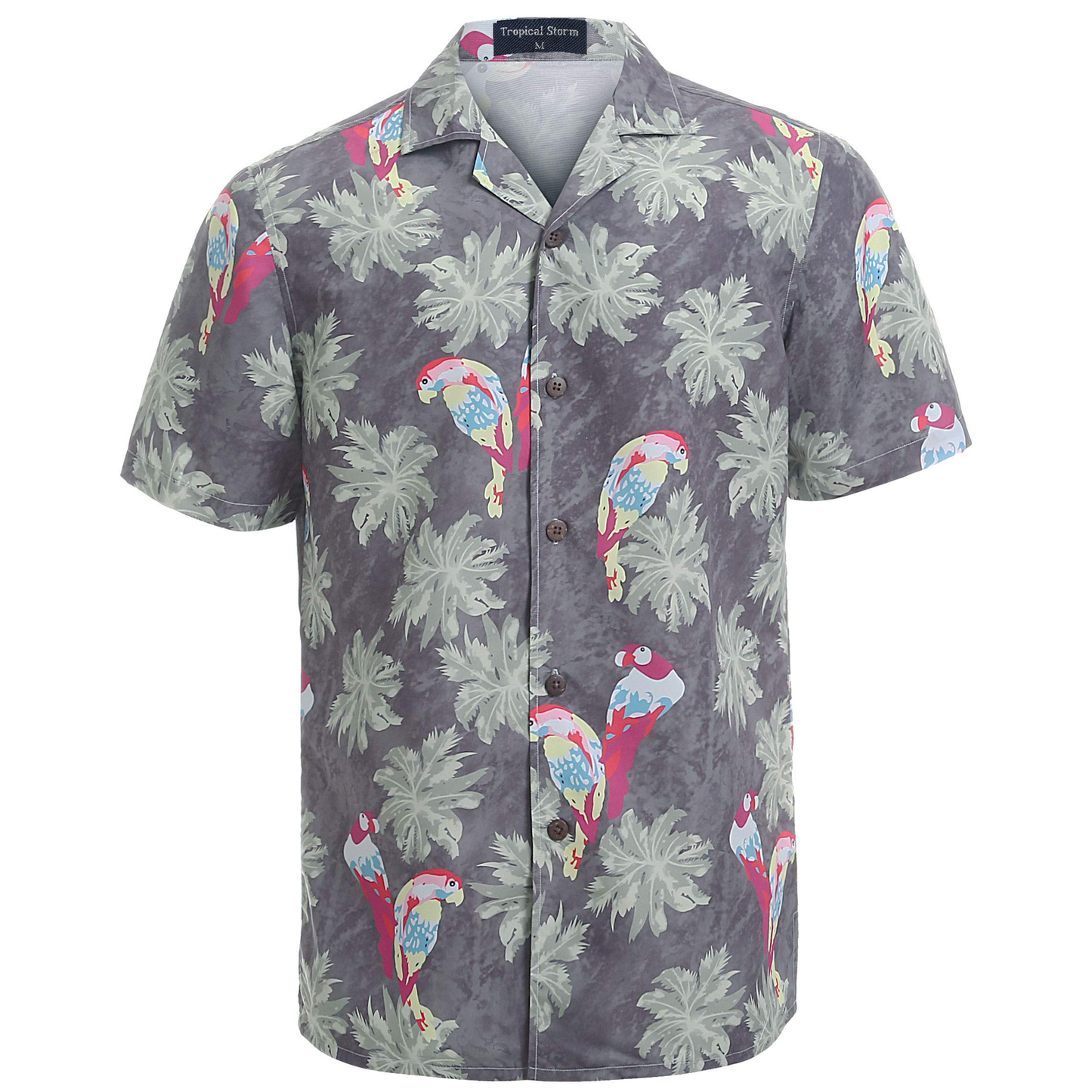 High Quality Custom Logo Casual Short Sleeve Hawaiian Print Funky Vacation Oversized Button up Shirt for Men