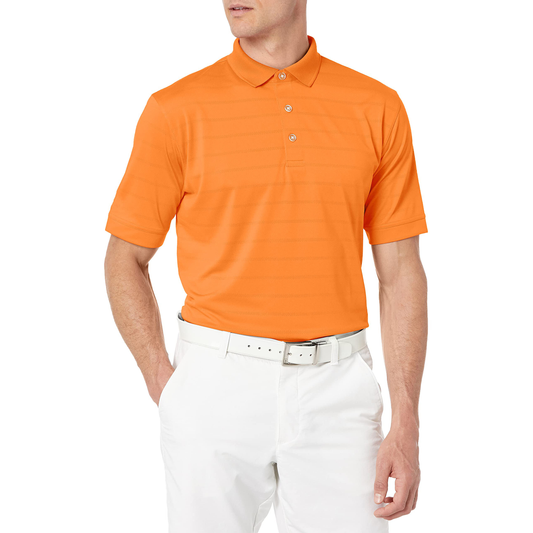 Men's Short Sleeve Performance for Tencel Modal for Polo Golf Shirt Custom Logo Breathable 100% Polyester Striped Knitted Fabric