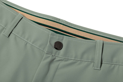 Light Green Shorts with Contrast - Colored Waistband