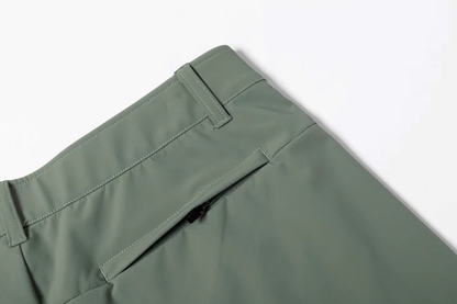 Light Green Shorts with Contrast - Colored Waistband