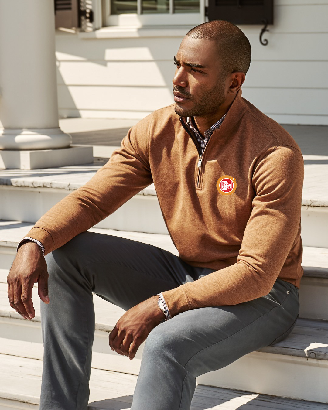 Wholesale OEM Custom logo High Quality Half 1/4 Quarter Zip Collar Pullover Men Golf Athletic Sweater Sweatshirt Hoodies for Men