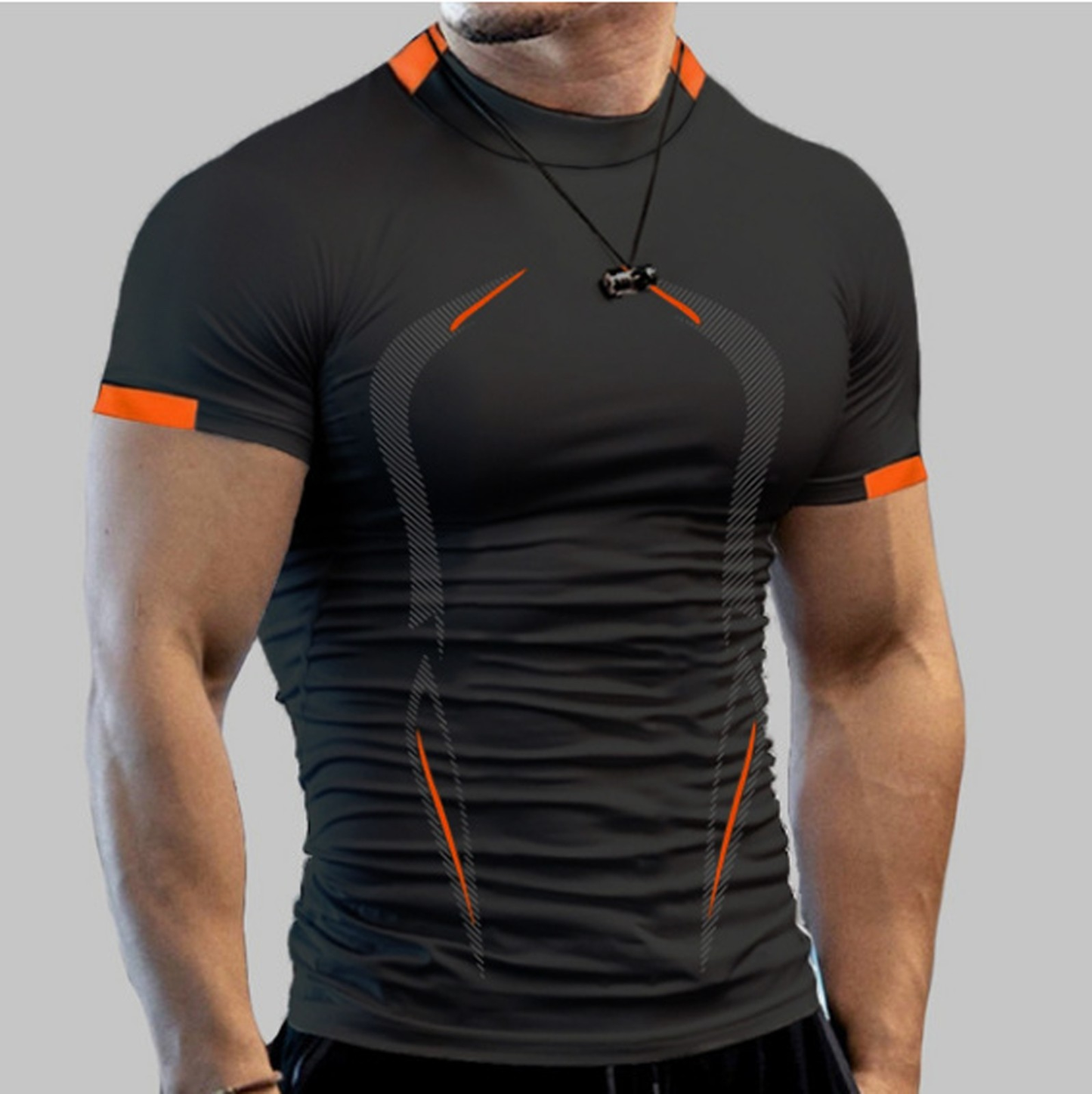 Custom Logo Graphic Print Gym Sport Men Quick Dry Running Workout Fitness Tops Oversized College Tees Tmuscle Fit T-shirt