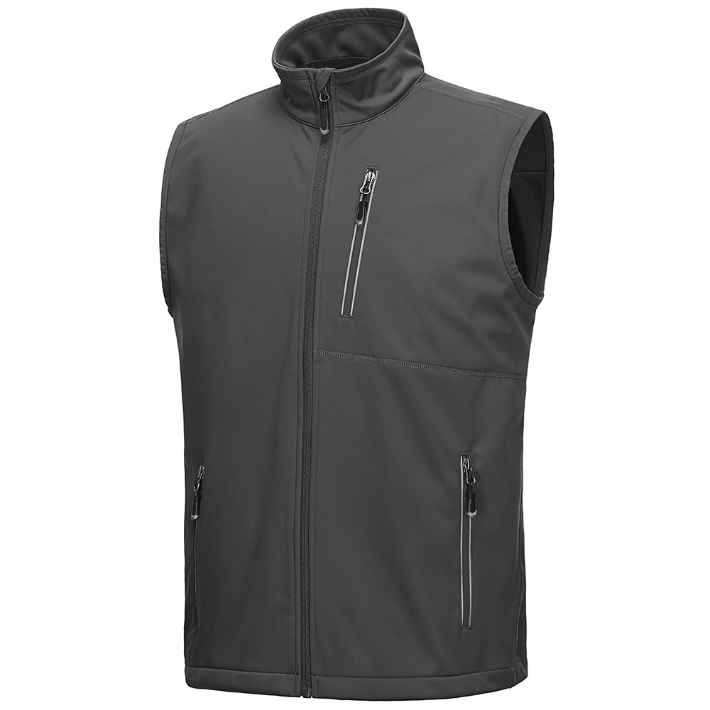 Men's customized logo zipper vests, with breathable embroidery, windproof and reversible, golf jackets, sleeveless design