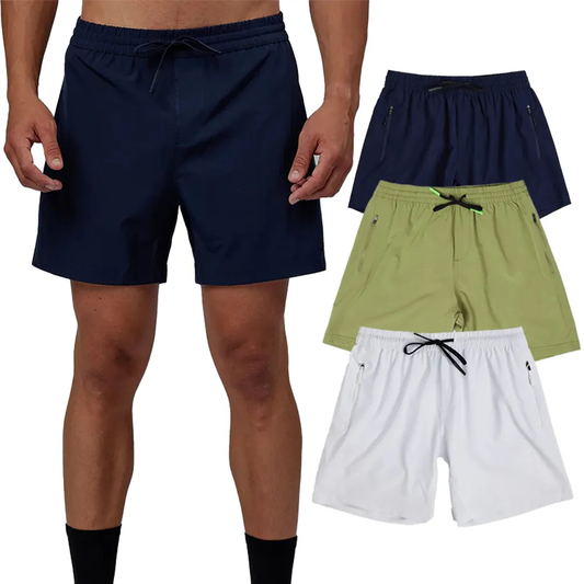 Custom-made logo nylon-polyester mesh sports and fitness shorts for men in summer