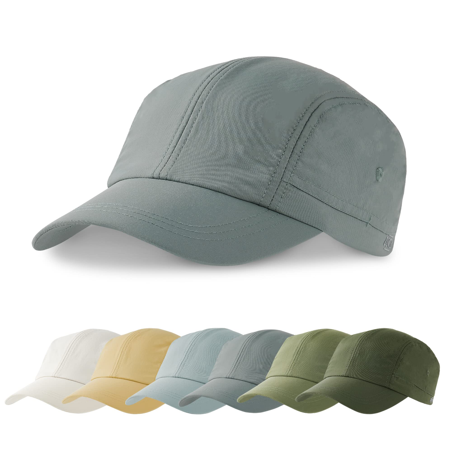 Blank custom logo waterproof running hats for men, golf hats, high-performance sports laser-cut and perforated trucker baseball caps